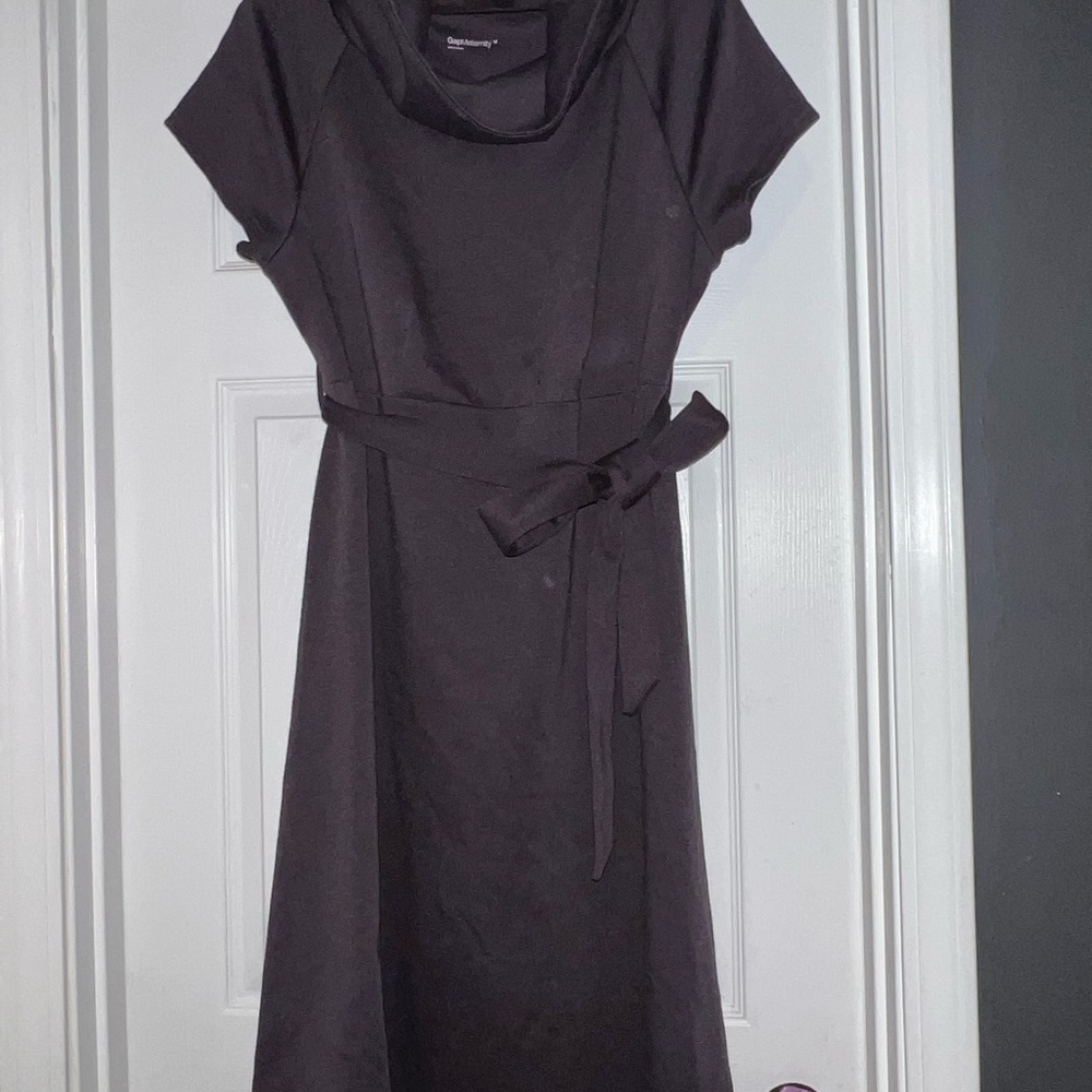 Elegant Grey Maternity Dress